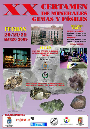 Federación Española de Mineralogía. Carteles antiguos de ferias y eventos