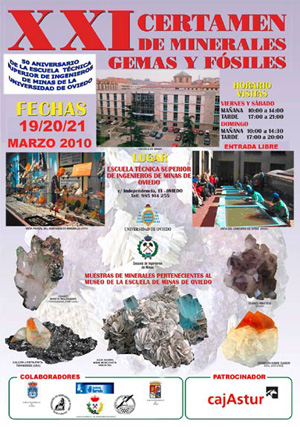 Federación Española de Mineralogía. Carteles antiguos de ferias y eventos