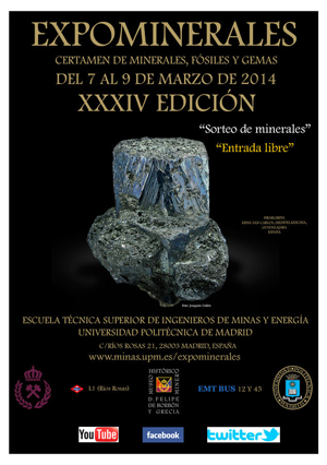 Federación Española de Mineralogía. Carteles antiguos de ferias y eventos