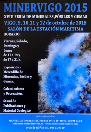 Federación Española de Mineralogía. Carteles antiguos de ferias y eventos