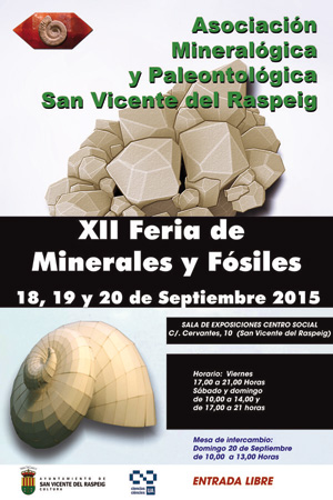 Federación Española de Mineralogía. Carteles antiguos de ferias y eventos