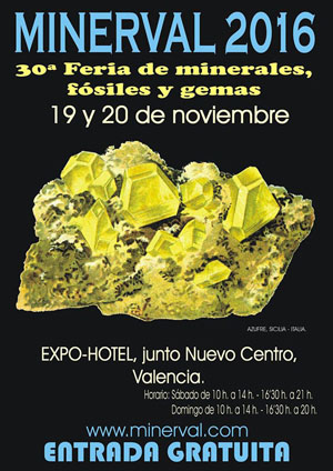 Federación Española de Mineralogía. Carteles antiguos de ferias y eventos