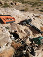 Grupo Mineralógico de Alicante.La cantera es la antigua del trasvase Tajo-Segura,Peñas de San Pedro, Albacete     