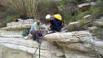 Grupo Mineralógico de Alicante. Afloramiento de Marcasitasa en el Alcavo. Agost. Alicante  