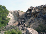 Grupo Mineralógico de Alicante. Antigua explotación de áridos. Serreta Negra. Moralet. Alicante  