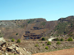 Grupo Mineralógico de Alicante. Cabezo de San Juan. minas Rómulo y Pajaritos.
 La Unión. Murcia   