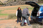 Grupo Mineralógico de Alicante.Afloramiento de Aragonito. Casas de Ves. Albacete. Alicante