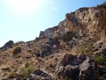 Grupo Mineralógico de Alicante.  Exolotaciones de áridos y yeso. Cabezo del Polavar. Villena. Alicante 