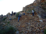Grupo Mineralógico de Alicante. Explotación la Fuentecilla. Cabezo Polovar. Villena. Alicante