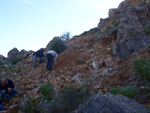 Grupo Mineralógico de Alicante. Explotación la Fuentecilla. Cabezo Polovar. Villena. Alicante