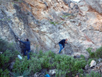 Grupo Mineralógico de Alicante. Explotación la Fuentecilla. Cabezo Polovar. Villena. Alicante