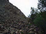 Grupo Mineralógico de Alicante. Cantera Barranco de la Mola. Sierra de Olta, Calpe. Alicante