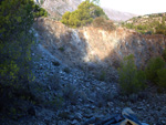 Cantera Barranco de la Mola. Sierra de Olta. Calpe. Alicante