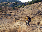 Afloramiento de marcasitas, Rambla en finca La Canyaeta Blanca, Agost, Alicante