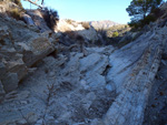   Afloramiento de marcasitas, Rambla en finca La Canyaeta Blanca, Agost, Alicante