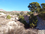   Afloramiento de marcasitas, Rambla en finca La Canyaeta Blanca, Agost, Alicante