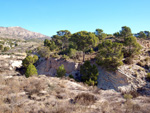   Afloramiento de marcasitas, Rambla en finca La Canyaeta Blanca, Agost, Alicante