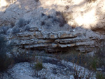   Afloramiento de marcasitas, Rambla en finca La Canyaeta Blanca, Agost, Alicante