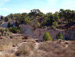    Afloramiento de marcasitas, Rambla en finca La Canyaeta Blanca, Agost, Alicante