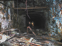 Túnel 11 piso. De extracción Corta Atalaya, Pozo Benjumea y Pozo Alfredo. Riotinto. Huelva 