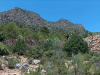 Mina de la Molatica. Sege, Yeste, Albacete, Castilla La Mancha, España. Cuarzo, limonita