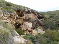 Mina Permuta (Obdulia), Cabezo del Laberinto, Rambla del Avenque, Sierra Minera Cartagena la Unión