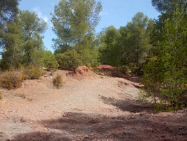 Afloramiento del Keuper, Los Molinillos, Minglanilla, Cuenca 