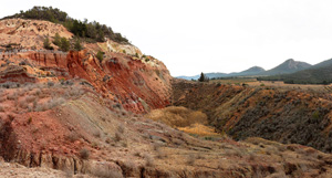 Canteras de  arcilla. ALrededores del Cabezo de Mira. Biar. Alicante