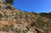 Minería de hierro. Barranco de las minas. Orihuela. Alicante