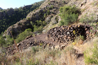 Minería de hierro. Barranco de las minas. Orihuela. Alicante