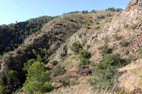 Minería de hierro. Barranco de las minas. Orihuela. Alicante