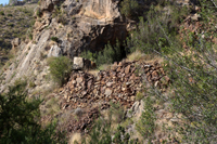 Minería de hierro. Barranco de las minas. Orihuela. Alicante