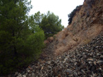 Grupo Mineralógico de Alicante.Explotacion de Ofitas. Sierra de Olta. Calpe.. Alicante 