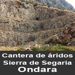 Cantera de Áridos de la Sierra de Segaria. Ondara.  Alicante 