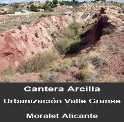 Antiguas explotaciones de Arcilla. Urbanización Valle Grande. Moralet. Alicante