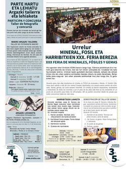 URRETXU 2017 - XXX MINERALOGIA ETA PALEONTOLOGIA ASTEA /  SEMANA DE MINERALOGÍA Y PALEONTOLOGÍA