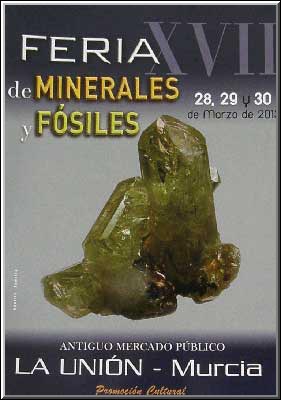 Cartel XVIII Feria de Mineral y Fósiles de la Unión
